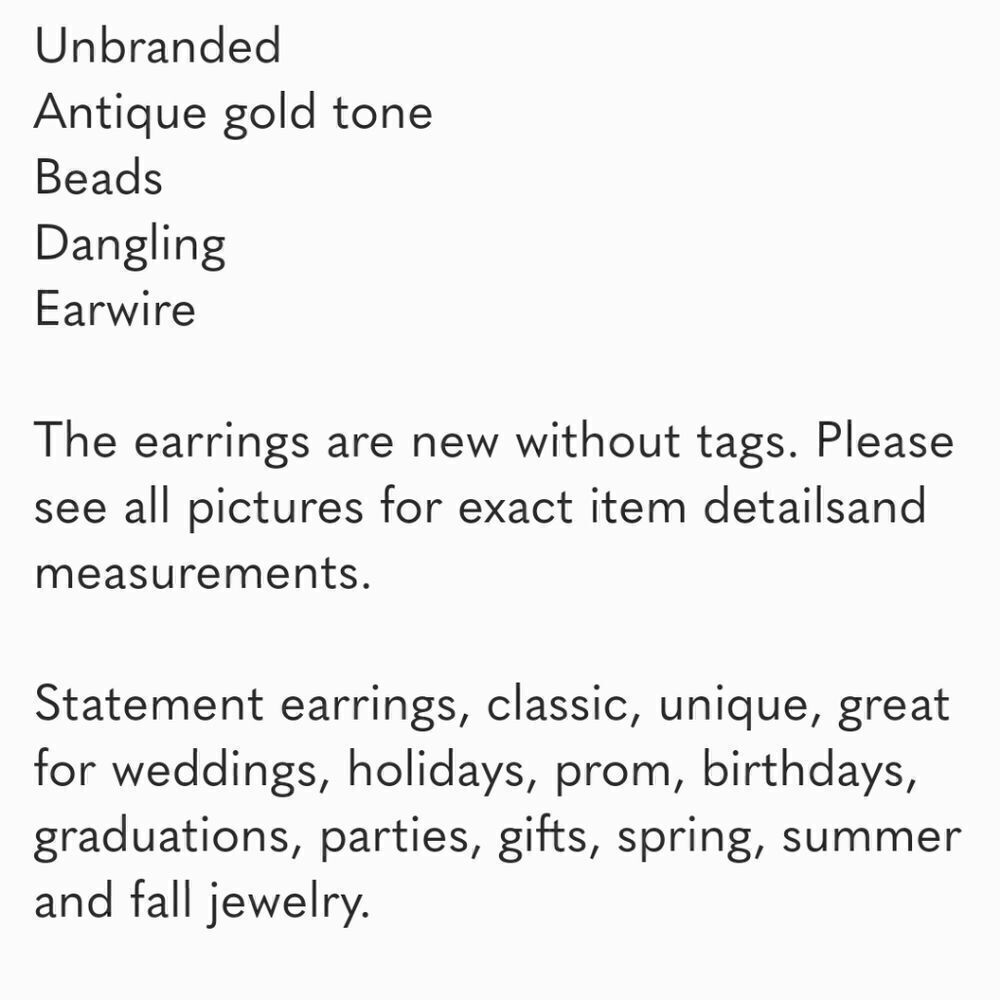 Gorgeous Antique Gold Tone Dangling Earrings Multicolor - Picture 2 of 8